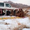 البياض يغطي جبل اللوز بمنطقة تبوك