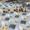 مركز الملك سلمان للإغاثة ينشئ مخيمًا للنازحين الفلسطينيين في جنوب قطاع غزة